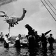 Illustration for article titled Behind-the-scenes Godzilla photos were charming, absolutely ridiculous